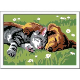 Pictura Pe Numere - Catelus Si Pisicuta Ravensburger - 1
